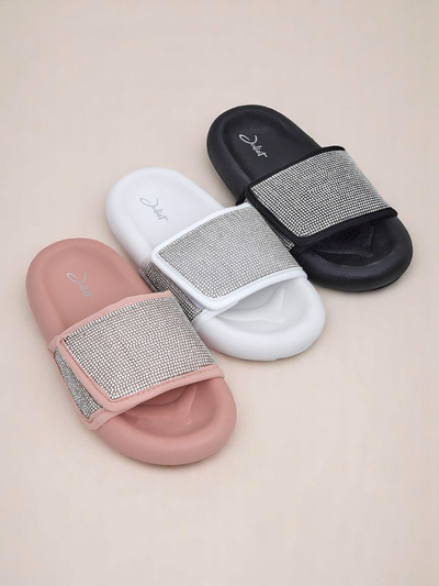 Royalfashion Ženski natikači s ploskim podplatom Sparkle Step