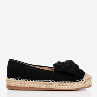 Černé espadrily na platformě s lukem Giti - Footwear 1