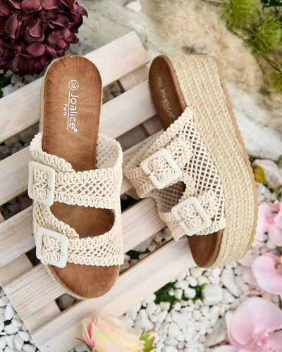Royalfashion Dámske žabky na platforme Olcana