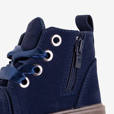 Tmavomodré detské členkové topánky Meveye - Obuv