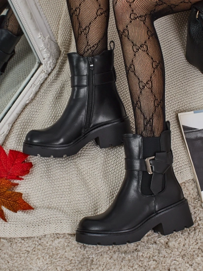 Eko usnjeni ženski gležnarji Velri