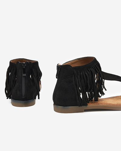 Dámske sandále s čiernymi strapcami Clov- Footwear