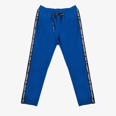 Kobaltové tepláky s pruhy - Oblečení 1