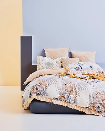 Royalfashion Vzorovaná bielizeň s volánom 160x200 3-dielny set