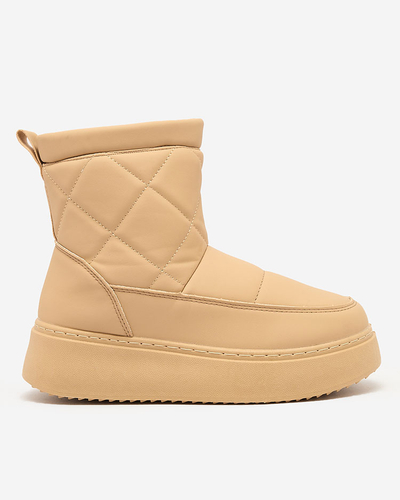 Royalfashion Svetlohnedé dámske čižmy a'la snow boots Kacecica