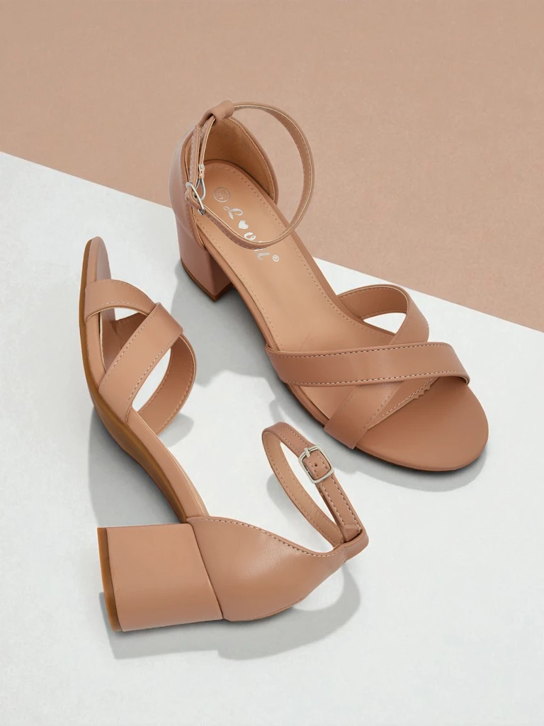 Royalfashion Dámske sandále s nízkym blokovým opätkom Eleganza Strap