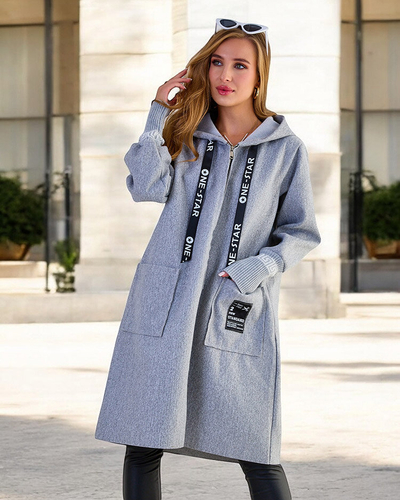 Royalfashion Dámska bunda a'la kabát po kolená