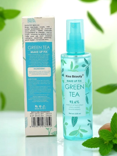 Kiss Beauty Sprej za utrjevanje ličil z zelenim čajem