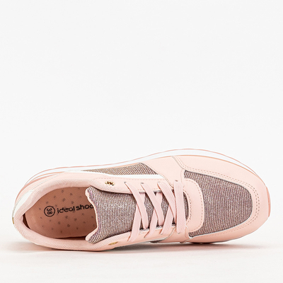 Ružové dámske športové tenisky s trblietkami Berilan - Obuv