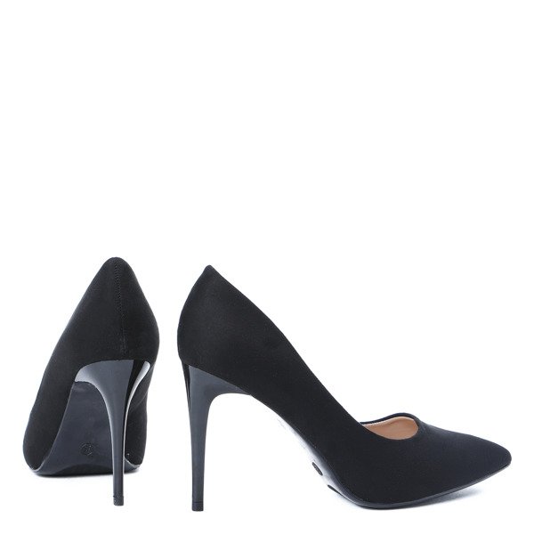 Czarne czółenka na szpilce Loretta - Obuwie
