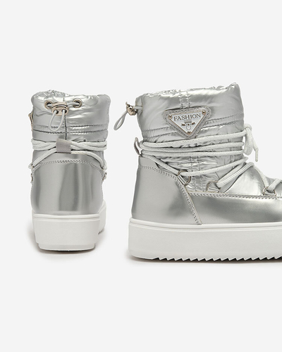 Royalfashion Detské slip-on topánky a'la snow boots in silver Asifa