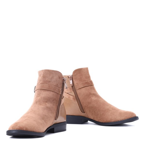 Brązowe sztyblety Rita - Obuwie