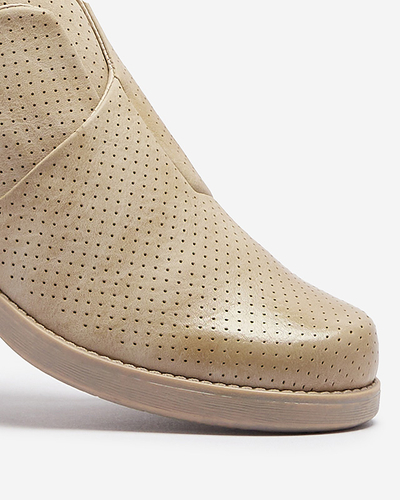 Béžové dámske poltopánky z ekokože Ilioppa- Obuv