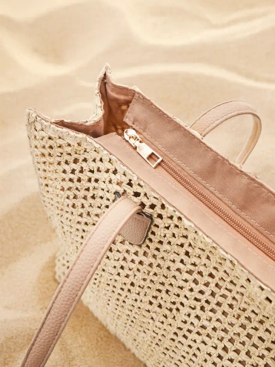 Royalfashion Veľká slamená letná taška pre ženy