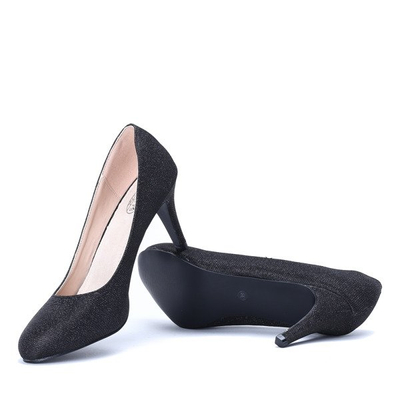 Czarne czółenka brokatowe Marija - Obuwie