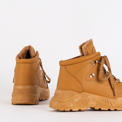 OUTLET Snehové topánky z ekokože Camel Rueq- Obuv