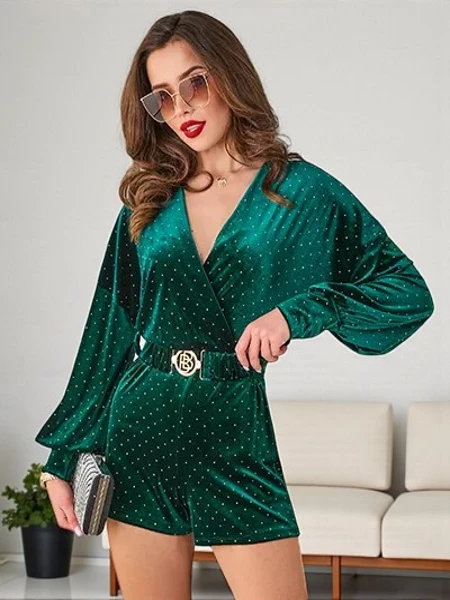 Royalfashion Dámsky overal s kryštálmi