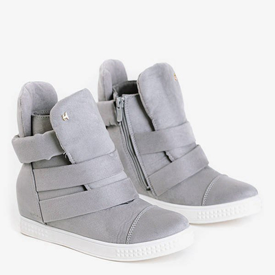 Biele a šedé tenisky s klinom na vnútorné použitie Brisbane - Obuv