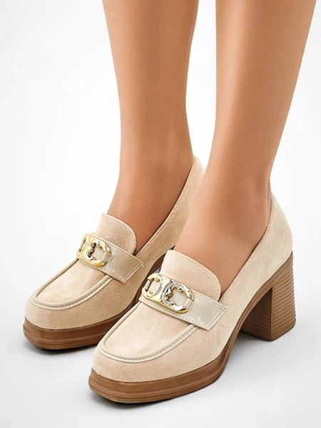 Royalfashion Dámske mokasíny na blokovom podpätku Qeroy