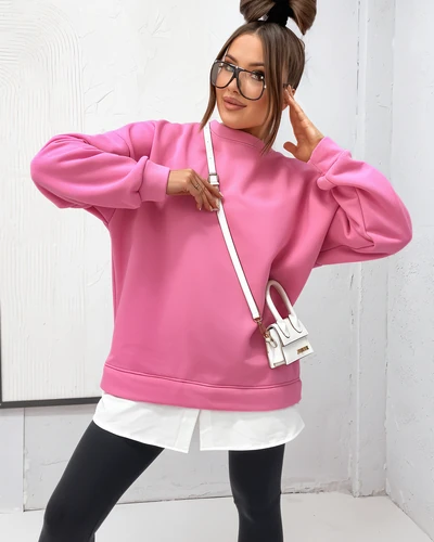 Royalfashion Bavlnená dámska mikina s odnímateľným spodným dielom