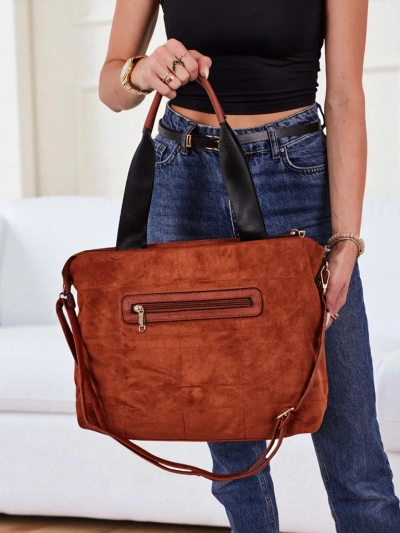 Ženska torbica shopper eko + semiš Azure Veil