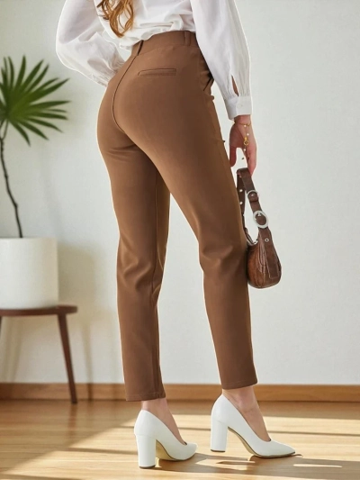 Royalfashion Dámske treggings s dekoračnými gombíkmi