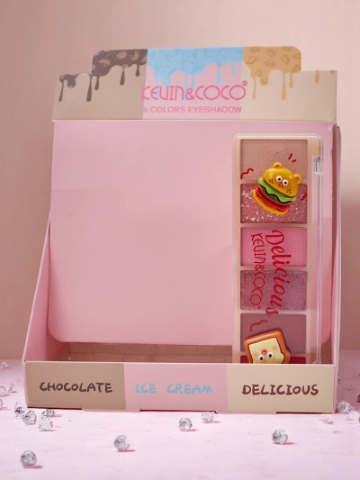 Kevin&Coco Paleta 6 očných tieňov s trblietkami Delicious