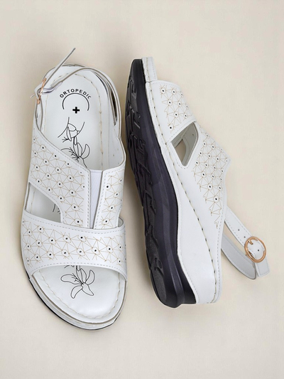 Royalfashion Dámske sandále s nízkym klinovým podpätkom Comfort Chic