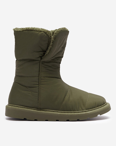 Tmavozelené dámske čižmy a'la snow boots Kalioli- Obuv