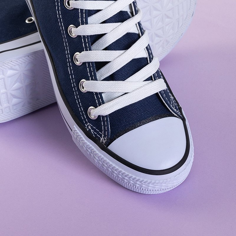 Tmavomodré dámske vysoké tenisky Inter - Footwear