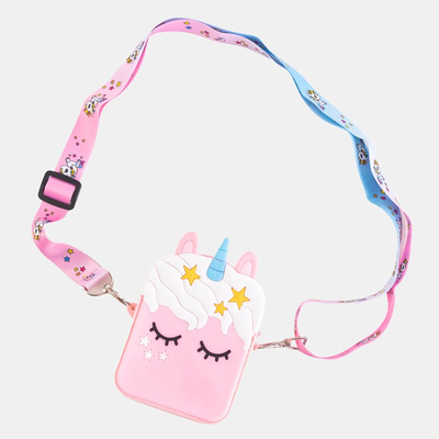 Svetloružová taška Unicorn s jednorožcom - Kabelky