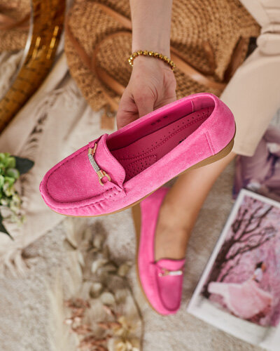 Royalfashion Dámske semišové mokasíny eko Ewo