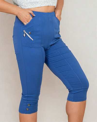 Royalfashion Dámske látkové nohavice 7/8 PLUS SIZE