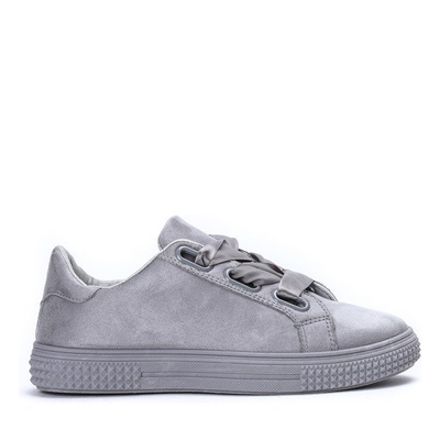 Szare sportowe tenisówki Affina - Obuwie