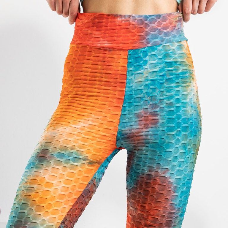 Oranžové dámske športové legíny - oblečenie