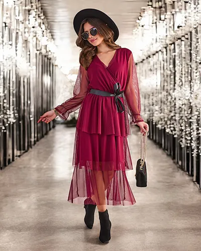 Royalfashion Dlhé šaty pre ženy so volánikmi