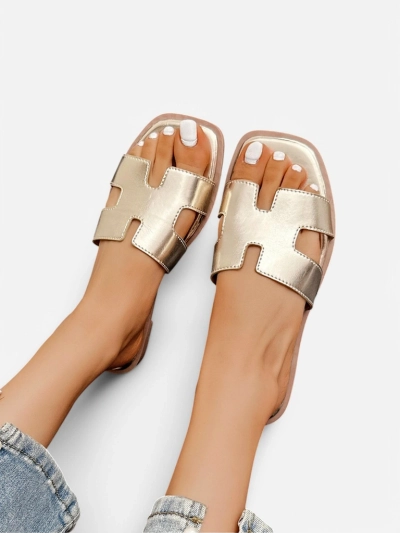 Royalfashion Dámske šľapky s plochou podrážkou Eval