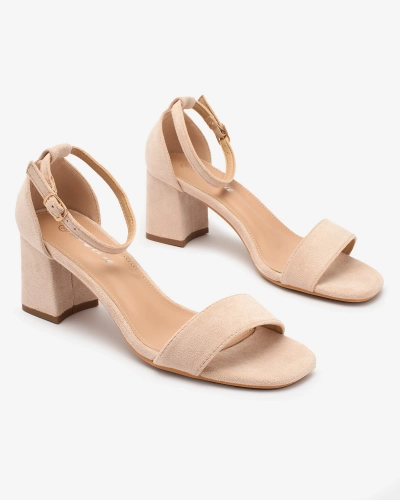 Royalfashion Béžové dámske sandále Kulcad post