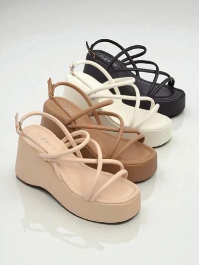 Royalfashion Ženski sandali s polno peto Skyline Straps