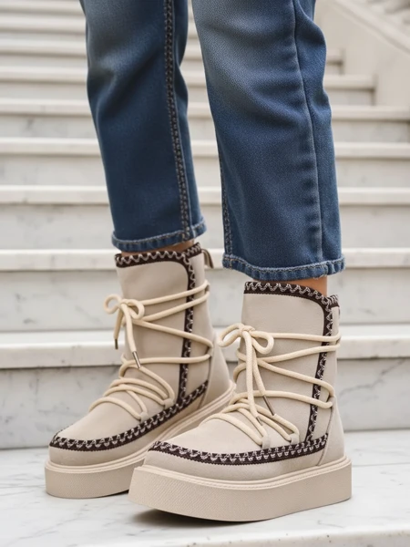 Royalfashion Dámske snehové topánky na šnurovanie Siozi