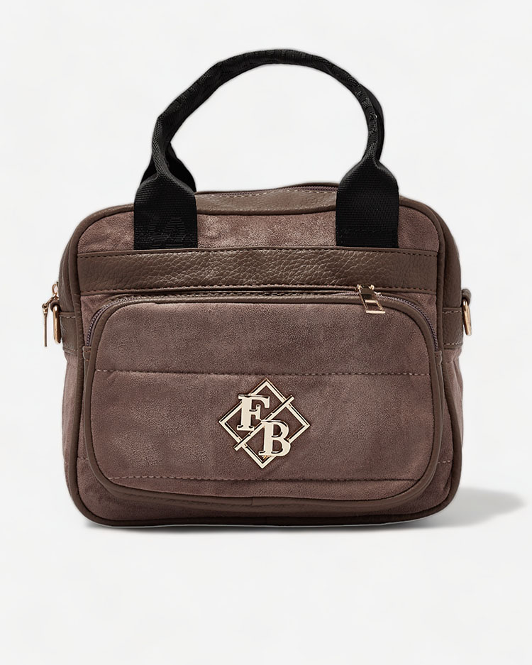 Royalfashion Dámska malá kabelka v tmavohnedej farbe