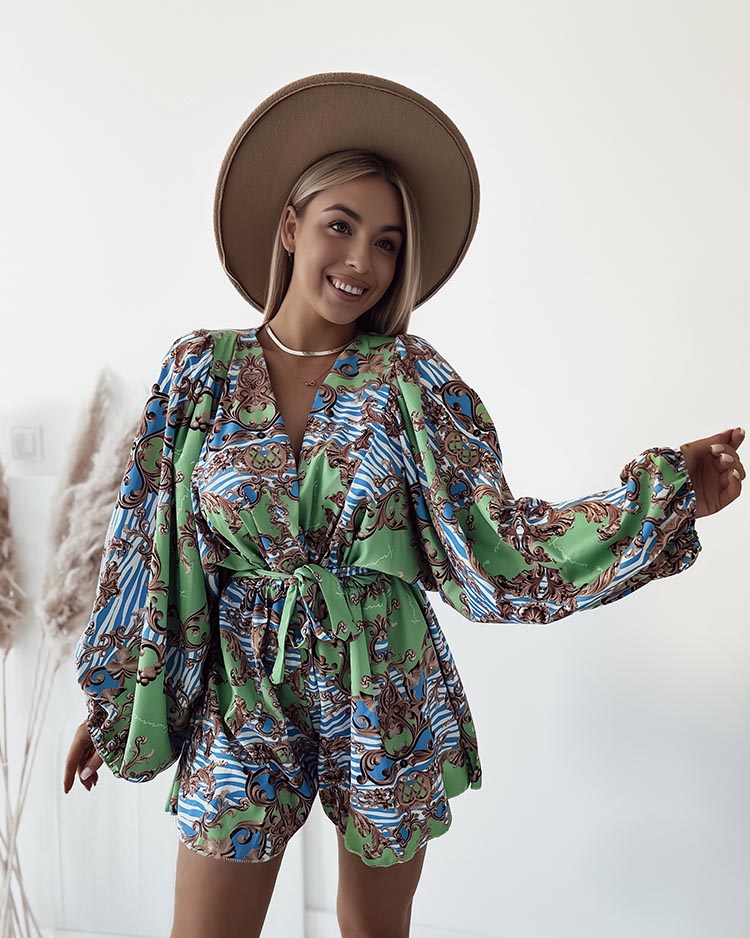 Royalfashion Dámsky vzorovaný overal