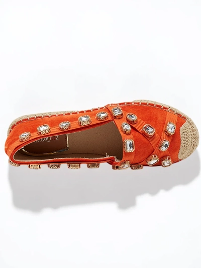 Oranžové dámske espadrilky s kryštálmi Wamba - Obuv