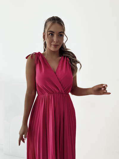 Royalfashion Dámske plisované midi šaty