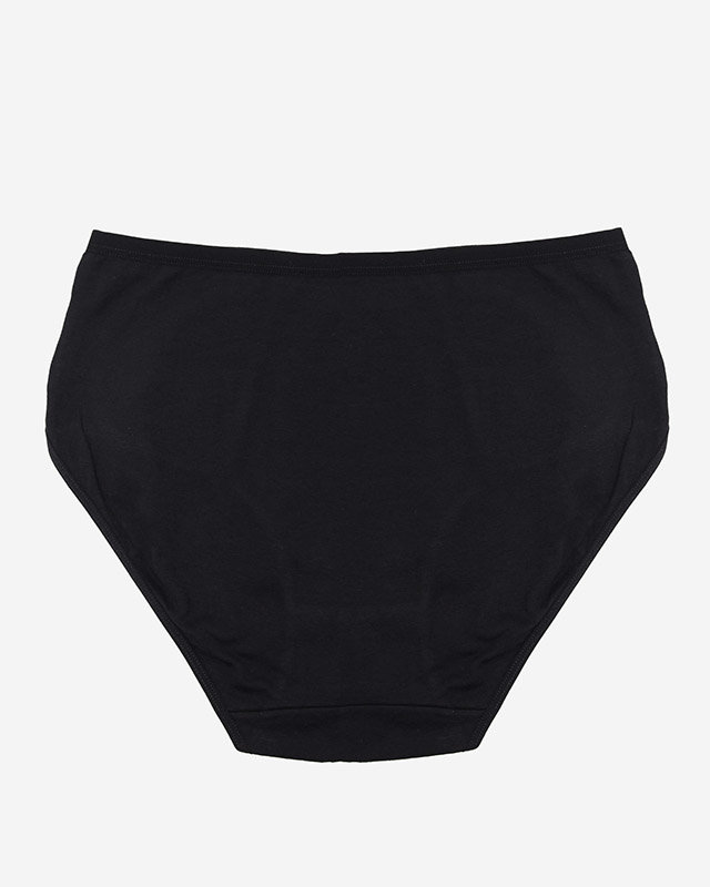 Čierne dámske bavlnené nohavičky PLUS SIZE- Spodná bielizeň