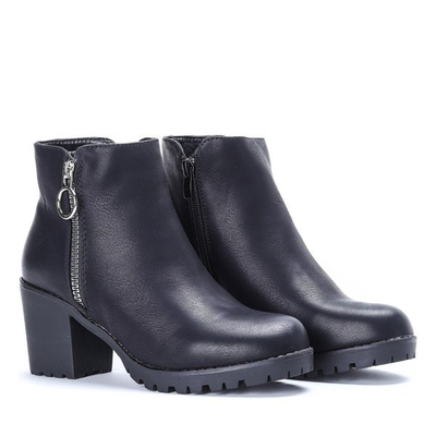 Szare botki na słupku Rebecca- Obuwie