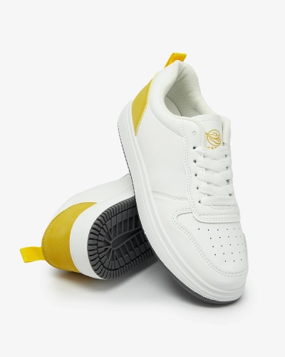 Royalfashion Bielo-žltá klasická športová obuv Colorburst Classics