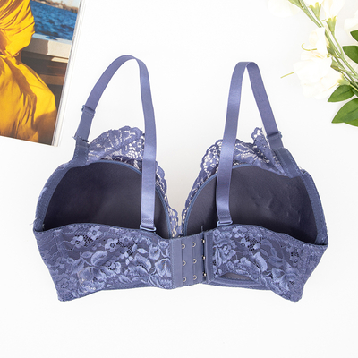 Ružová podprsenka s purpurovou čipkou - Spodné prádlo