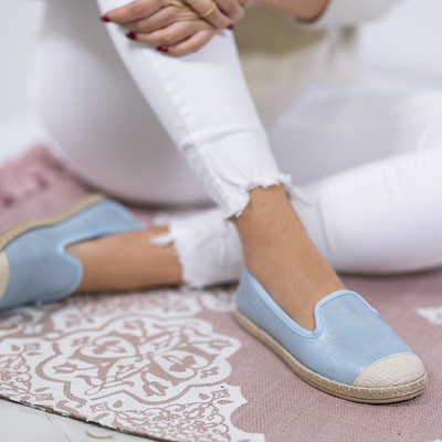 Modré koženkové espadrilky Serenah - Obuv
