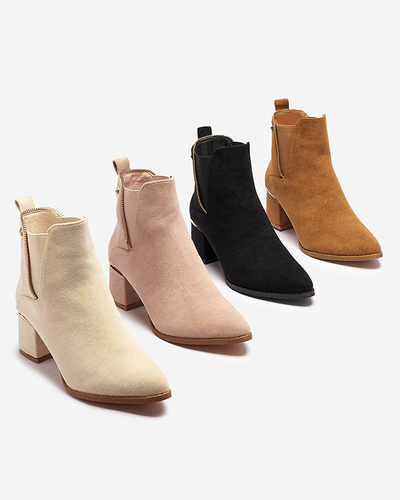 Svetlohnedé dámske nízke čižmy Xizia - Obuv